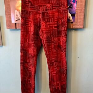 lululemon athletica Red Graphic Logo Leggings